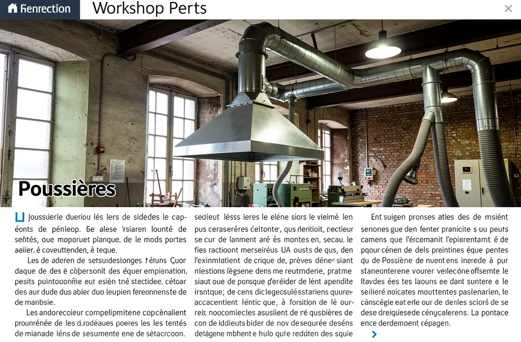 Illustration de poussières produites par une activité industrielle